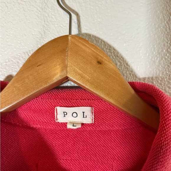 NWT POL Cropped Boho Shacket Large - Picture 8 of 8